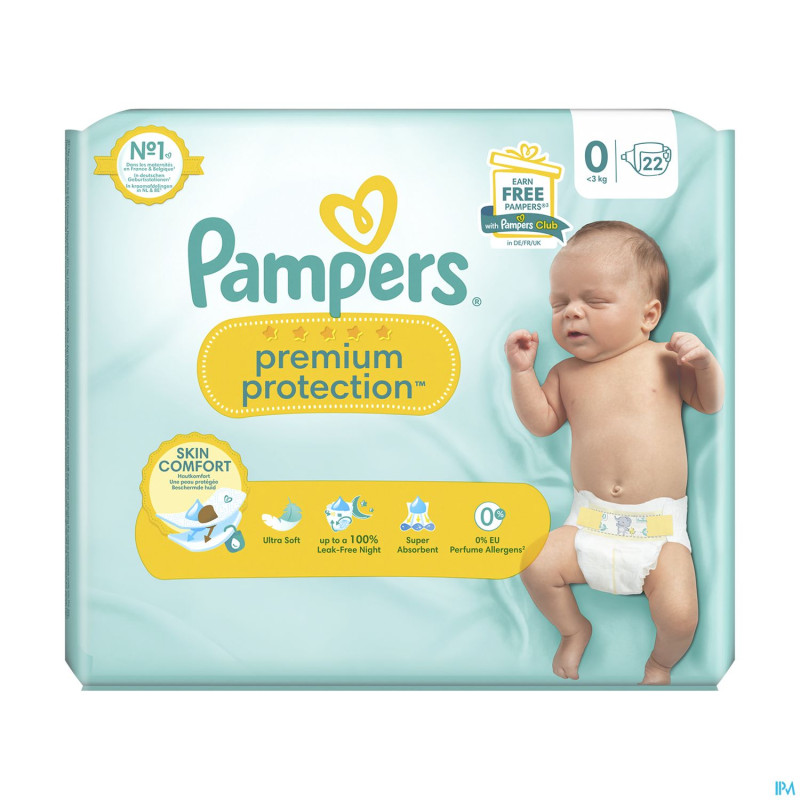 Pampers premium protection t0 22