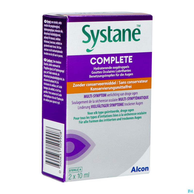 Systane complete gtt ocul. s/conserv.twinpk 2x10ml