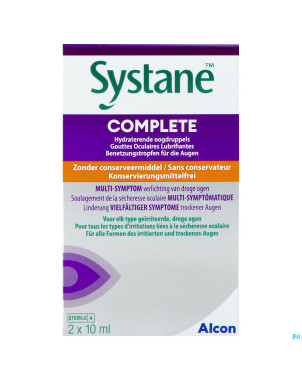 Systane complete gtt ocul. s/conserv.twinpk 2x10ml