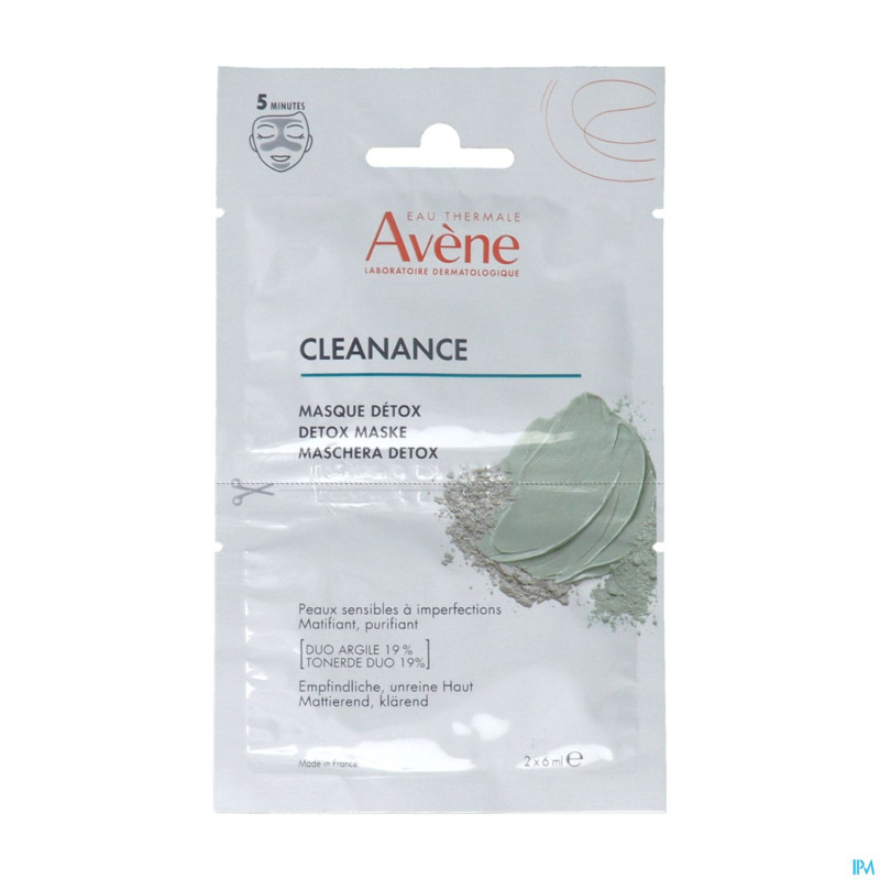 Avene cleanance masque detox 2x6ml