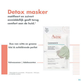 Avene cleanance masque detox 2x6ml