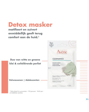 Avene cleanance masque detox 2x6ml