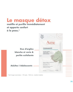 Avene cleanance masque detox 2x6ml
