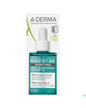 Aderma biology ac night peel serum a/imperf.  30ml