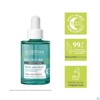 Aderma biology ac night peel serum a/imperf.  30ml