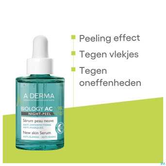 Aderma biology ac night peel serum a/imperf.  30ml