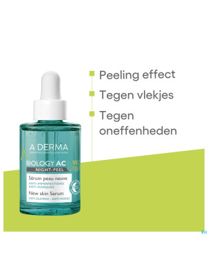 Aderma biology ac night peel serum a/imperf.  30ml