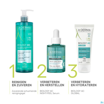 Aderma biology ac night peel serum a/imperf.  30ml