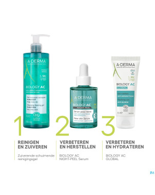 Aderma biology ac night peel serum a/imperf.  30ml