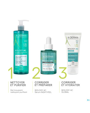 Aderma biology ac night peel serum a/imperf.  30ml