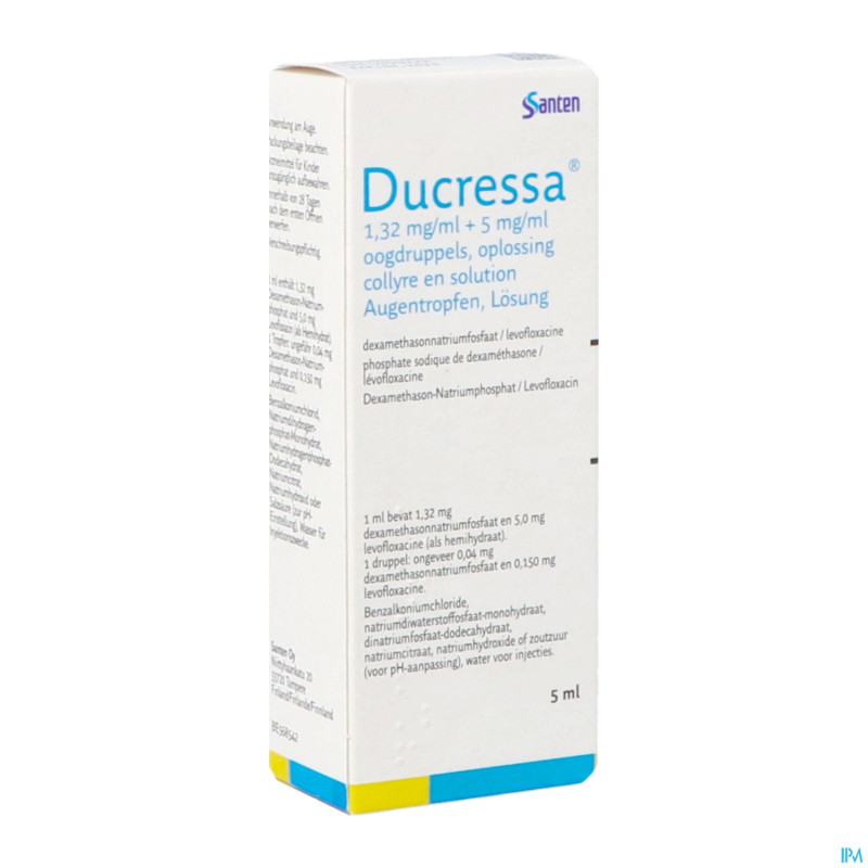 Ducressa 1,32mg/ml-5mg/ml collyre sol fl 5ml