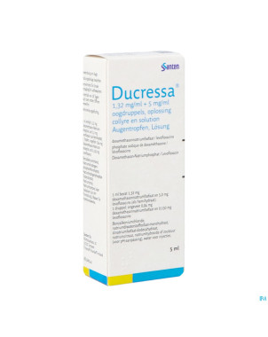 Ducressa 1,32mg/ml-5mg/ml collyre sol fl 5ml