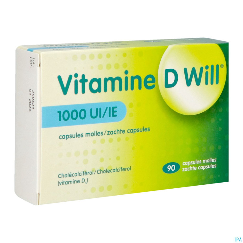 Vitamine d will 1000ui caps molle 90