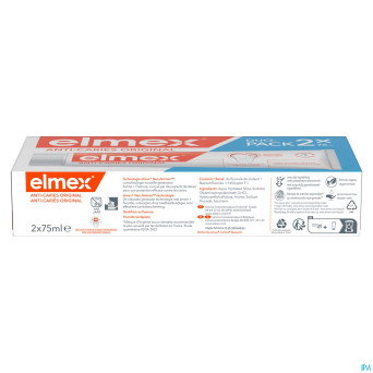 Elmex a/caries original dentifrice 2x75ml