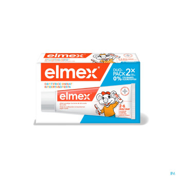 Elmex dentifrice enfant 2-6a 2x50ml