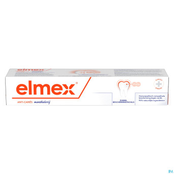 Elmex a/caries s/menthol dentifrice tube 75ml