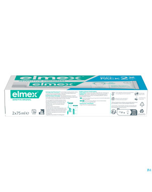 Elmex sensitive original dentifrice tube 2x75ml