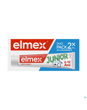 Elmex a/caries junior dentifrice 6-12a tube 2x75ml