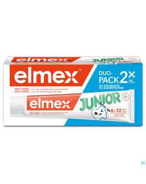 Elmex a/caries junior dentifrice 6-12a tube 2x75ml