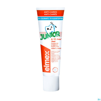 Elmex a/caries junior dentifrice 6-12a tube 2x75ml