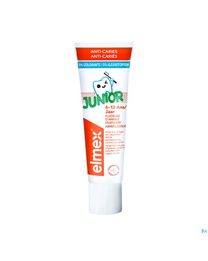 Elmex a/caries junior dentifrice 6-12a tube 2x75ml