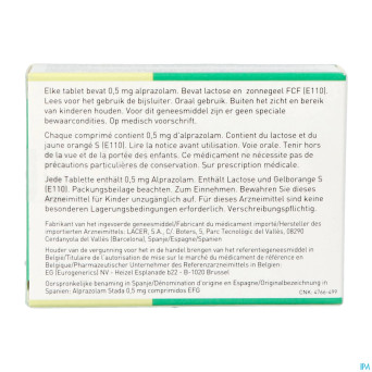 Alprazolam eg pi pharma 0,5mg comp 60 pip
