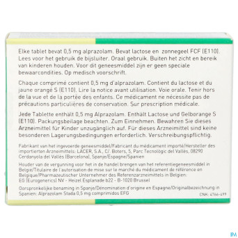 Alprazolam eg pi pharma 0,5mg comp 60 pip