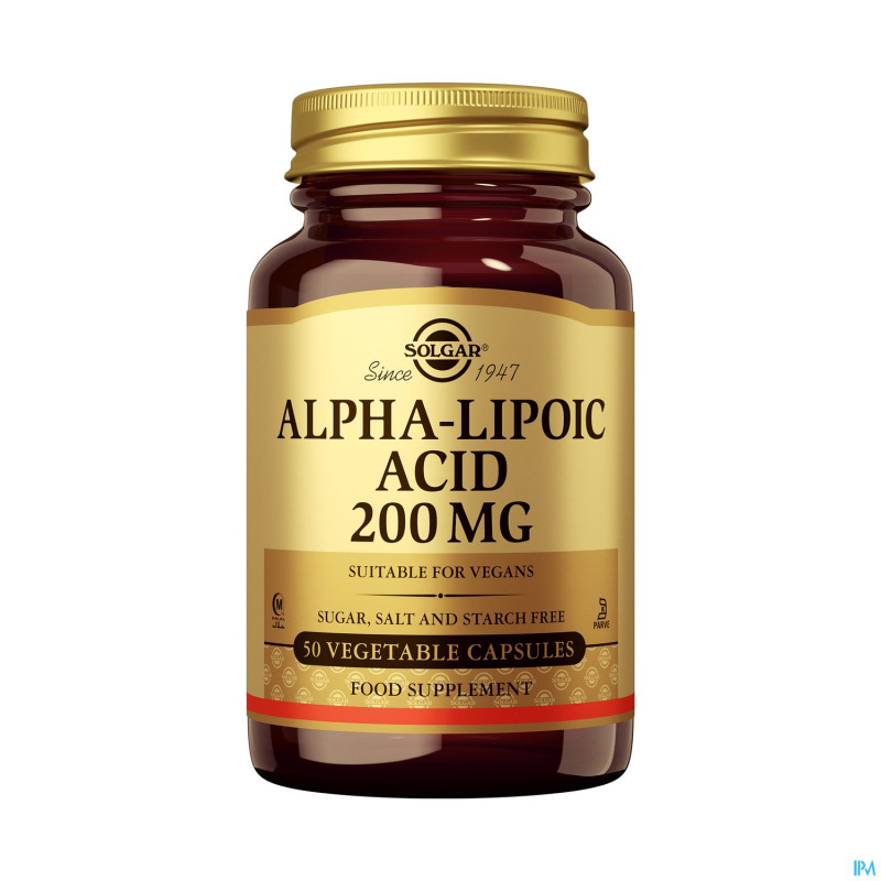 Solgar alpha lipoic acid 200mg v-caps 50