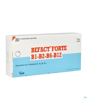 Befact forte b1-b2-b6-b12 comp enrobe 30