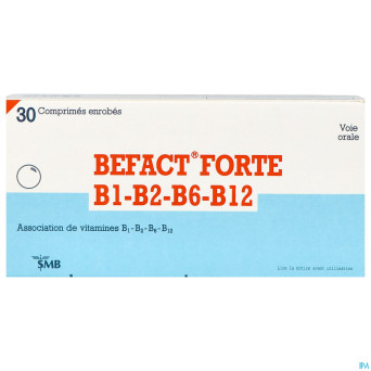 Befact forte b1-b2-b6-b12 comp enrobe 30