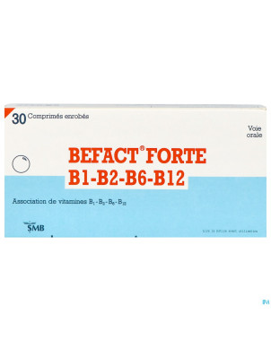 Befact forte b1-b2-b6-b12 comp enrobe 30