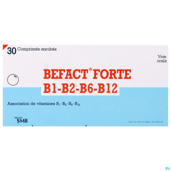 Befact forte b1-b2-b6-b12 comp enrobe 30