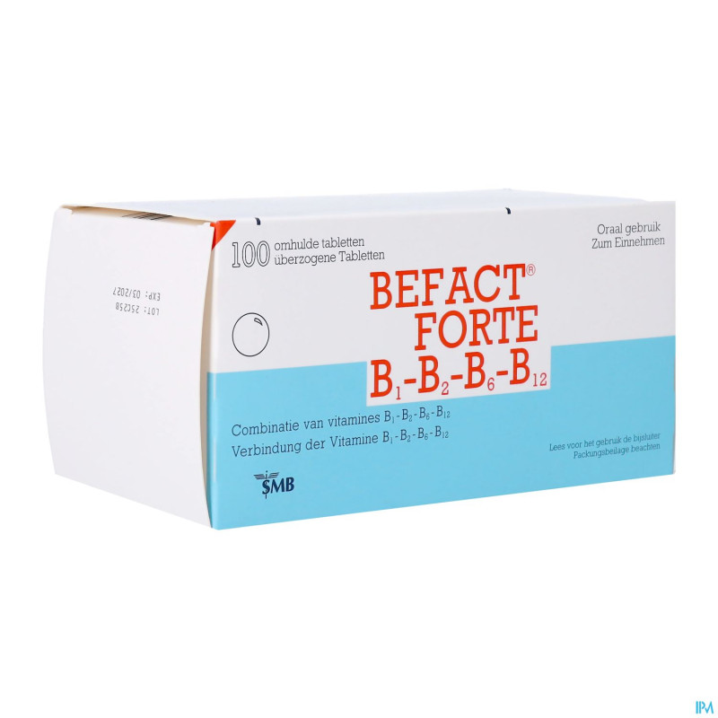 Befact forte b1-b2-b6-b12 comp enrobe 100