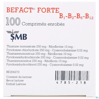 Befact forte b1-b2-b6-b12 comp enrobe 100