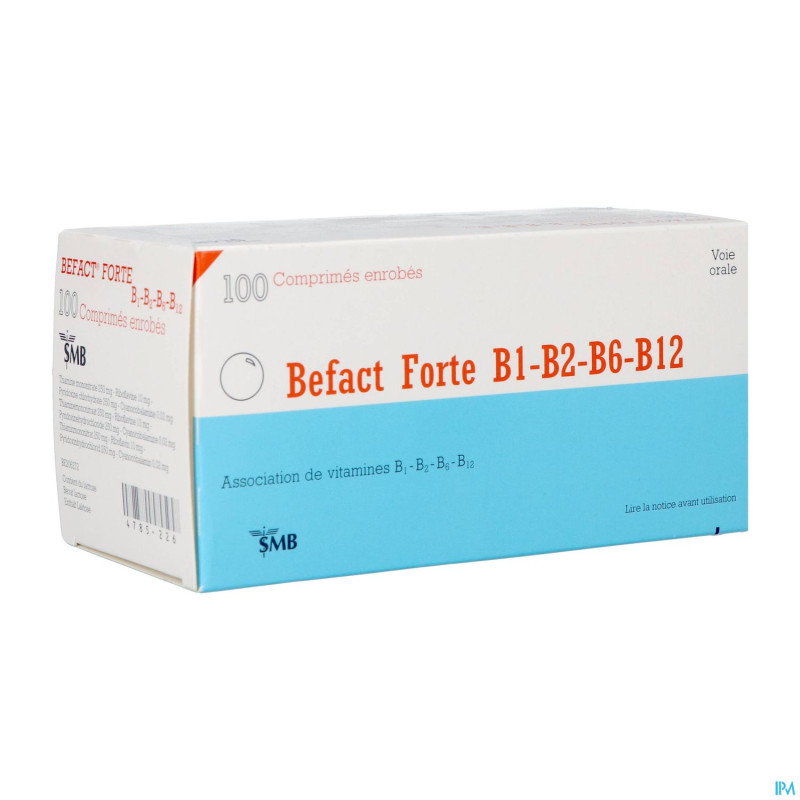 Befact forte b1-b2-b6-b12 comp enrobe 100 ud