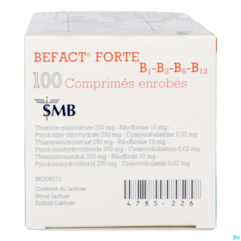 Befact forte b1-b2-b6-b12 comp enrobe 100 ud