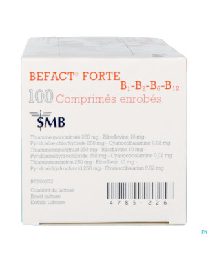 Befact forte b1-b2-b6-b12 comp enrobe 100 ud