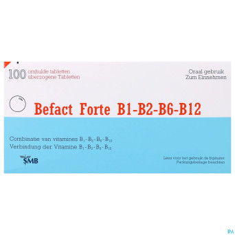 Befact forte b1-b2-b6-b12 comp enrobe 100 ud