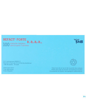 Befact forte b1-b2-b6-b12 comp enrobe 100 ud