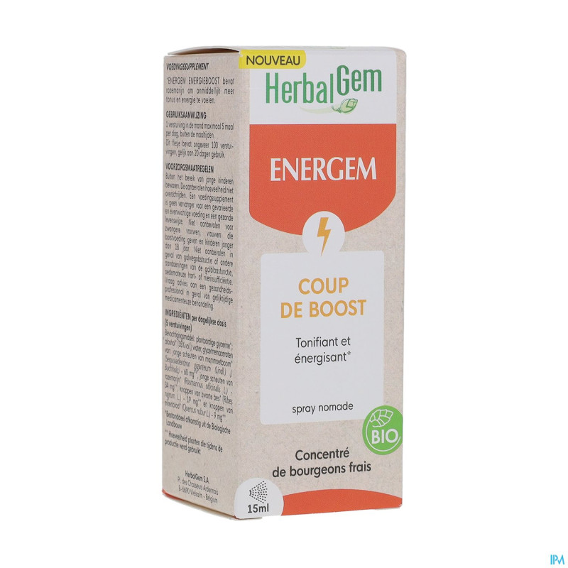Herbalgem energem coup boost spray 15ml