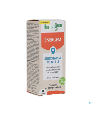Herbalgem energem surcharge mentale goutte 30ml