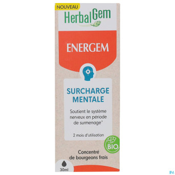 Herbalgem energem surcharge mentale goutte 30ml