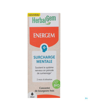 Herbalgem energem surcharge mentale goutte 30ml