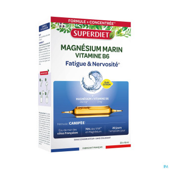 Superdiet magnesium marin + vit b6 amp 20x10ml