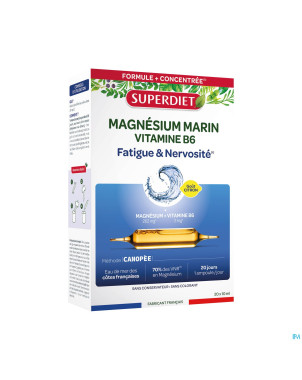 Superdiet magnesium marin + vit b6 amp 20x10ml