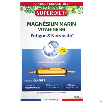Superdiet magnesium marin + vit b6 amp 20x10ml