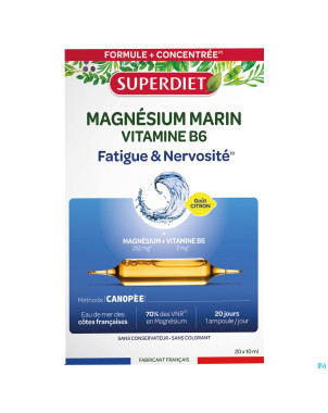 Superdiet magnesium marin + vit b6 amp 20x10ml