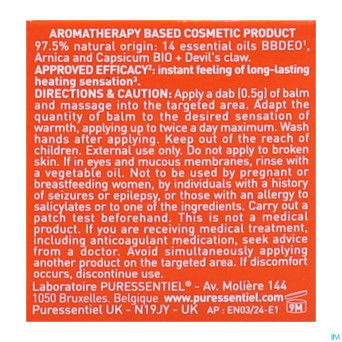 Puressentiel articulation baume pure heat 20ml