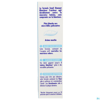 Email diamant dentifrice blancheur fraicheur 75ml