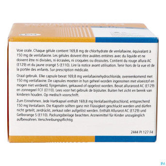 Venlafaxine eg 150mg orifarm caps dur lib.prol. 98
